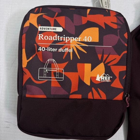 REI Roadtripper Duffle Bag 40 Liter and Medium Pod Bag Travel Sol Geo Raisin NEW - Picture 2 of 6